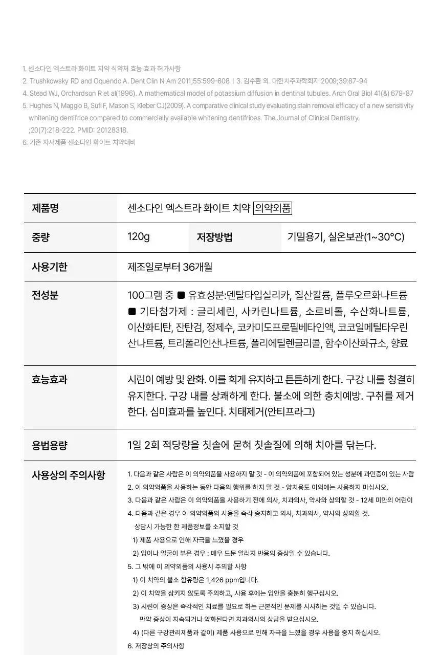 [불소 포함] 센소다인 치약 6종 택1 상세페이지 42